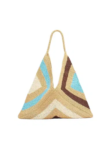 A.L.C. Women's Sid Woven Paper Yarn Shoulder Bag - Desert Sky | Thumbnail 1