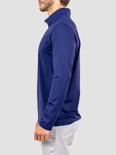 Maceoo Men's Mare Quarter-Zip Sweater - Blue | Thumbnail 4