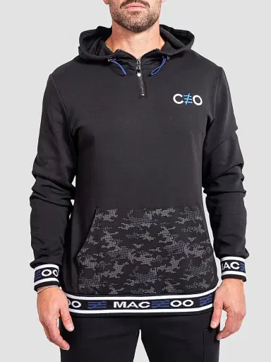 Maceoo Men's Cotton Hoodie - Black | Thumbnail 2