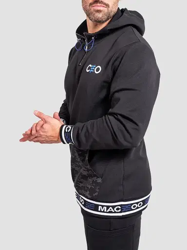 Maceoo Men's Cotton Hoodie - Black | Thumbnail 3