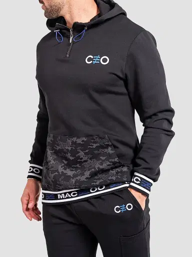 Maceoo Men's Cotton Hoodie - Black | Thumbnail 4