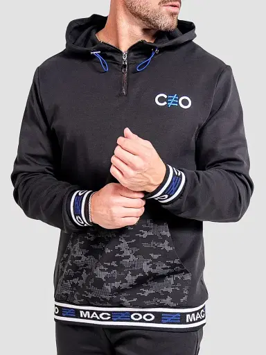 Maceoo Men's Cotton Hoodie - Black | Thumbnail 6