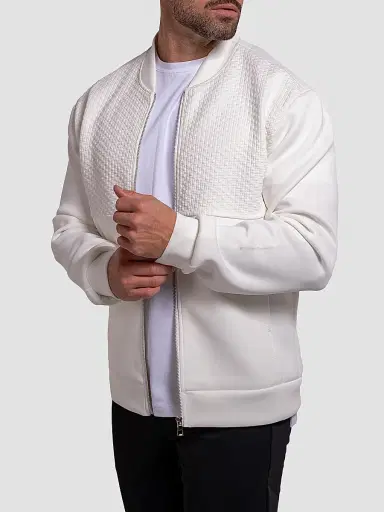 Maceoo Men's Resistance Bomber Jacket - White - Size XXXXL | Thumbnail 3 Maceoo Men's Resistance Bomber Jacket - White - Size XXXXL | Thumbnail 3