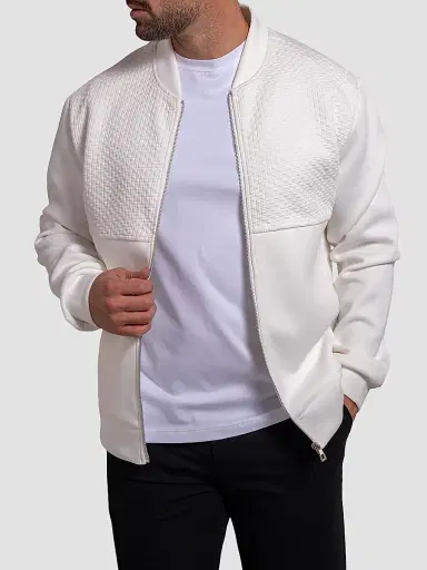 Maceoo Men's Resistance Bomber Jacket - White - Size XXXXL | Thumbnail 6 Maceoo Men's Resistance Bomber Jacket - White - Size XXXXL | Thumbnail 6