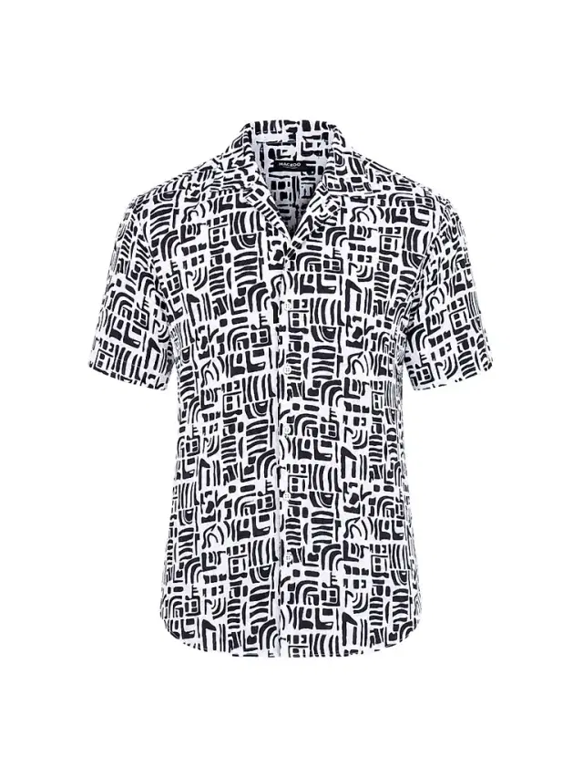 Maceoo Men's Apachi Marthyr Geo Shirt - Multicolored