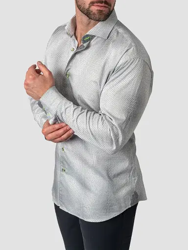 Maceoo Men's Perm Einstein Dior Shirt - White | Thumbnail 3