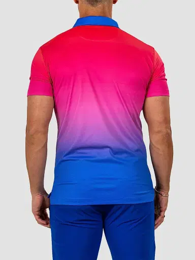 Maceoo Men's Knit Ascension Sunset Polo Shirt | Thumbnail 4 Maceoo Men's Knit Ascension Sunset Polo Shirt | Thumbnail 4