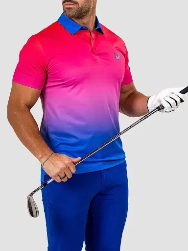Maceoo Men's Knit Ascension Sunset Polo Shirt | Thumbnail 5 Maceoo Men's Knit Ascension Sunset Polo Shirt | Thumbnail 5