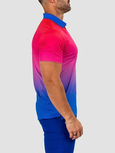 Maceoo Men's Knit Ascension Sunset Polo Shirt | Thumbnail 6 Maceoo Men's Knit Ascension Sunset Polo Shirt | Thumbnail 6