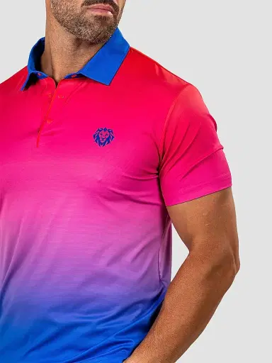 Maceoo Men's Knit Ascension Sunset Polo Shirt | Thumbnail 8 Maceoo Men's Knit Ascension Sunset Polo Shirt | Thumbnail 8