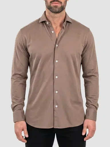 Maceoo Men's Einstein Stretch Shirt - Brown - Size XXXL | Thumbnail 2