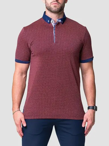 Maceoo Men's Mozart Opa Polo Shirt - Red - Size XXXL | Thumbnail 2 Maceoo Men's Mozart Opa Polo Shirt - Red - Size XXXL | Thumbnail 2