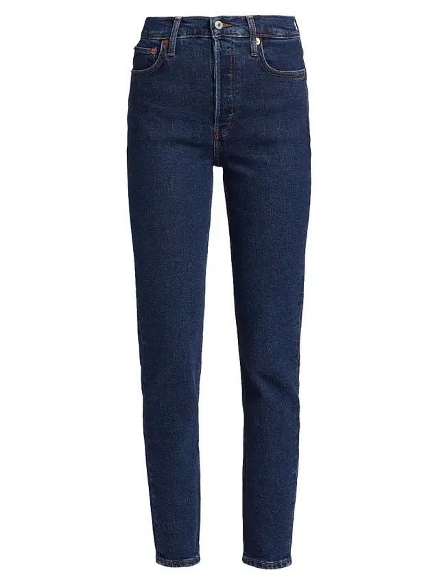 RE/DONE Women's High-Rise Skinny Jeans - Dark Rinse