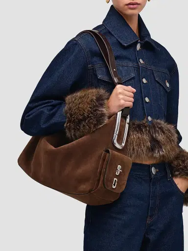 Marc Jacobs Women's Scene  Suede Hobo Bag - Dark Brown | Thumbnail 2