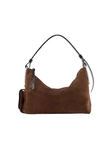 Marc Jacobs Women's Scene  Suede Hobo Bag - Dark Brown | Thumbnail 1