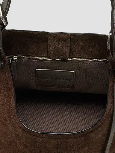 Marc Jacobs Women's Suede Belted Sack Bag - Dark Brown | Thumbnail 4