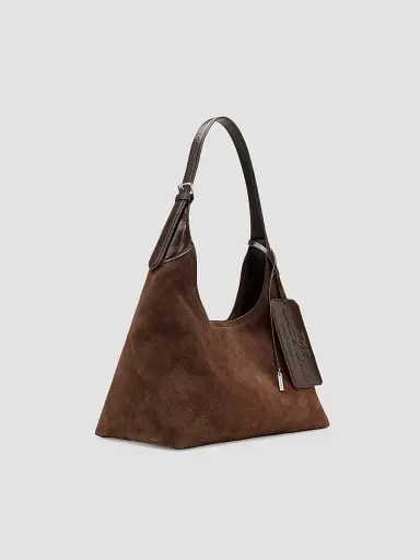 Marc Jacobs Women's Suede Belted Sack Bag - Dark Brown | Thumbnail 5