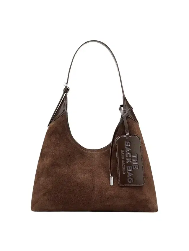 Marc Jacobs Women's Suede Belted Sack Bag - Dark Brown