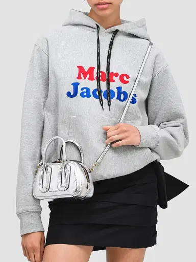 Marc Jacobs Women's The Micro Bauletto Babe Top Handle Bag - Silver | Thumbnail 2