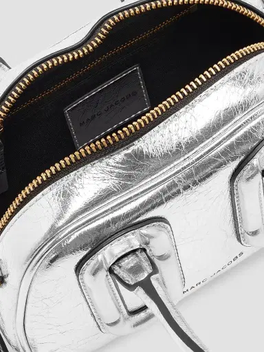Marc Jacobs Women's The Micro Bauletto Babe Top Handle Bag - Silver | Thumbnail 4