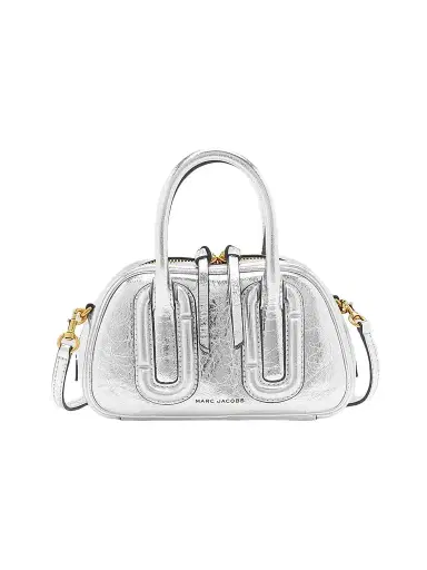 Marc Jacobs Women's The Micro Bauletto Babe Top Handle Bag - Silver | Thumbnail 1