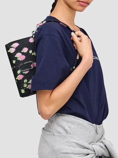 Marc Jacobs Women's The Pochette Snapshot Floral Convertible Shoulder Bag - Black Multi | Thumbnail 2