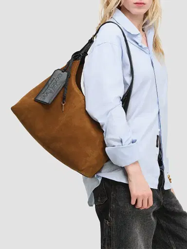 Marc Jacobs Women's Suede Belted Sack Bag - Copper | Thumbnail 2