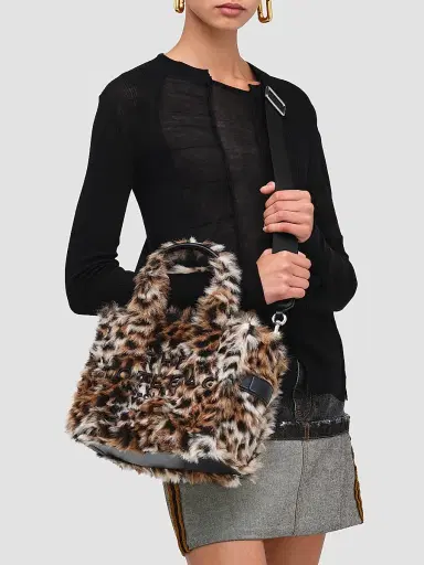 Marc Jacobs Women's The Small Tote Leopard Faux Fur Bag - Brown | Thumbnail 2