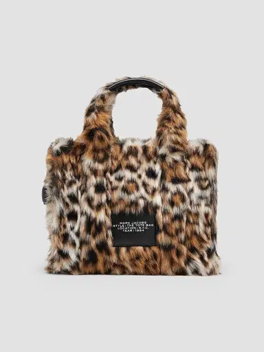 Marc Jacobs Women's The Small Tote Leopard Faux Fur Bag - Brown | Thumbnail 3