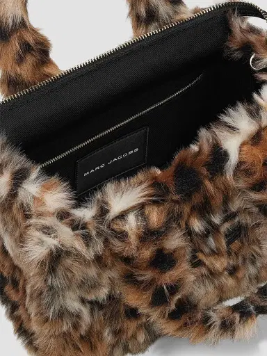 Marc Jacobs Women's The Small Tote Leopard Faux Fur Bag - Brown | Thumbnail 4