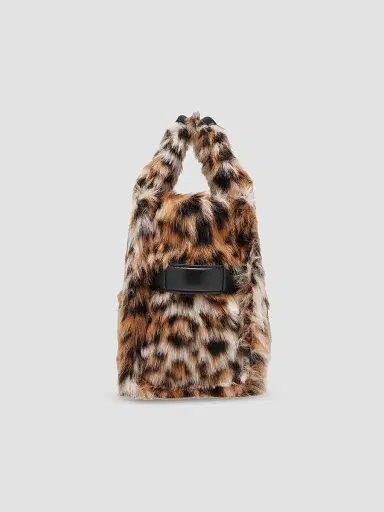 Marc Jacobs Women's The Small Tote Leopard Faux Fur Bag - Brown | Thumbnail 5
