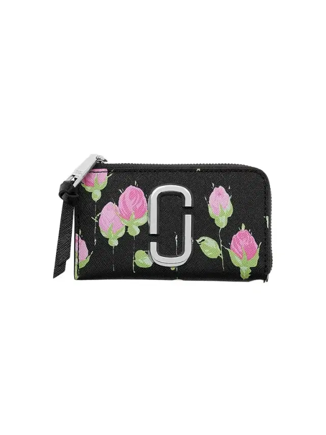 Women's The Snapshot Vintage Floral Top Zip Multi Wallet - Black Multi