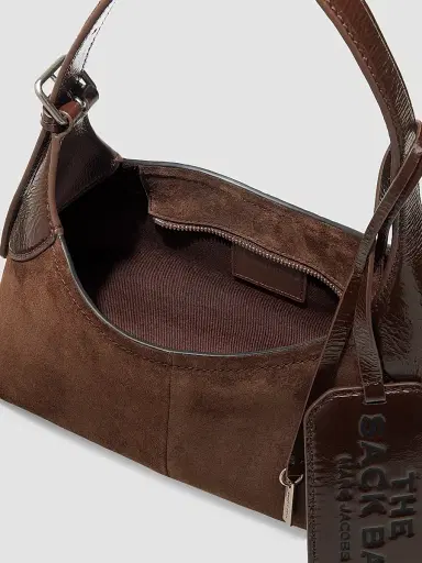 Marc Jacobs Women's  Belted Sack Suede Shoulder Bag - Dark Brown | Thumbnail 4