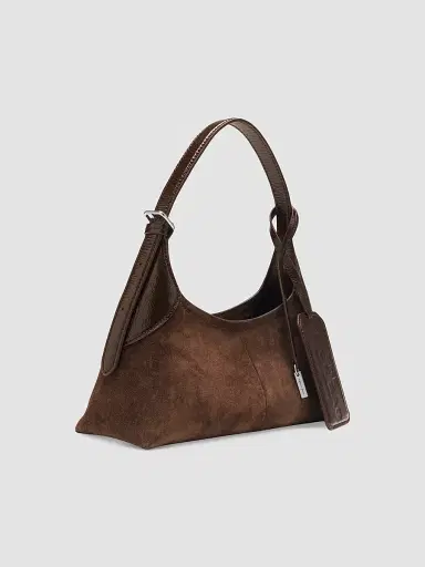 Marc Jacobs Women's  Belted Sack Suede Shoulder Bag - Dark Brown | Thumbnail 5