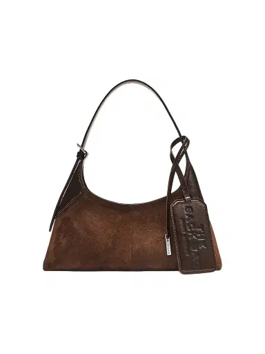 Marc Jacobs Women's  Belted Sack Suede Shoulder Bag - Dark Brown | Thumbnail 1
