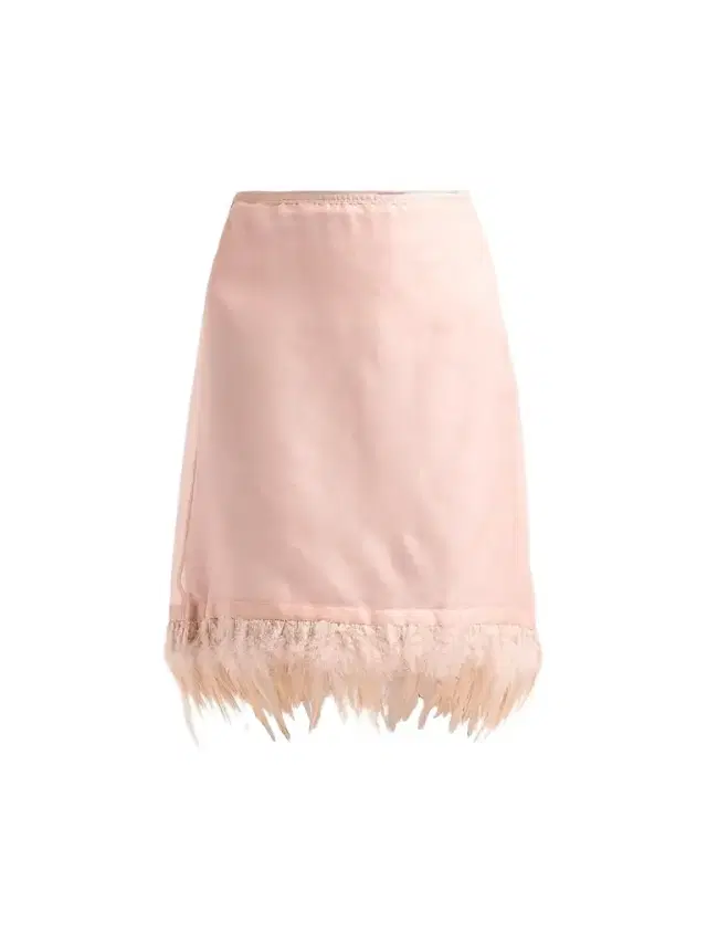 Staud Women's Lark Silk Feather-Hem Skirt - Sandrose - Size XL