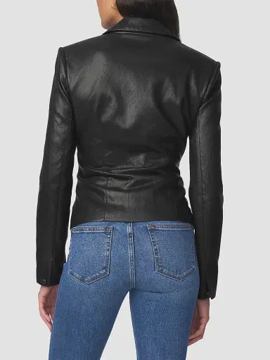 Joe's Jeans Women's The Fitted Faux Leather Blazer | Thumbnail 3 Joe's Jeans Women's The Fitted Faux Leather Blazer | Thumbnail 3