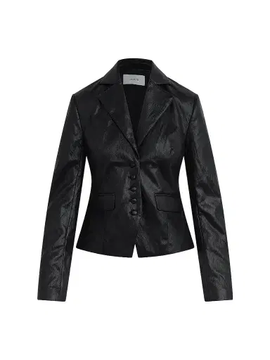 Joe's Jeans Women's The Fitted Faux Leather Blazer | Thumbnail 1 Joe's Jeans Women's The Fitted Faux Leather Blazer | Thumbnail 1