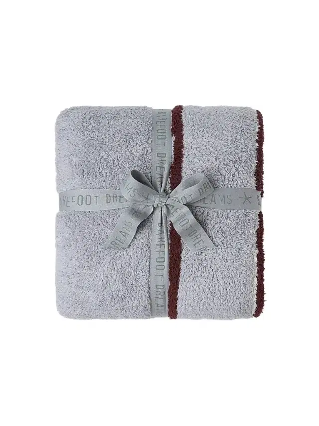 Barefoot Dreams CozyChic Belmar Border Throw Blanket - Vapor Multi