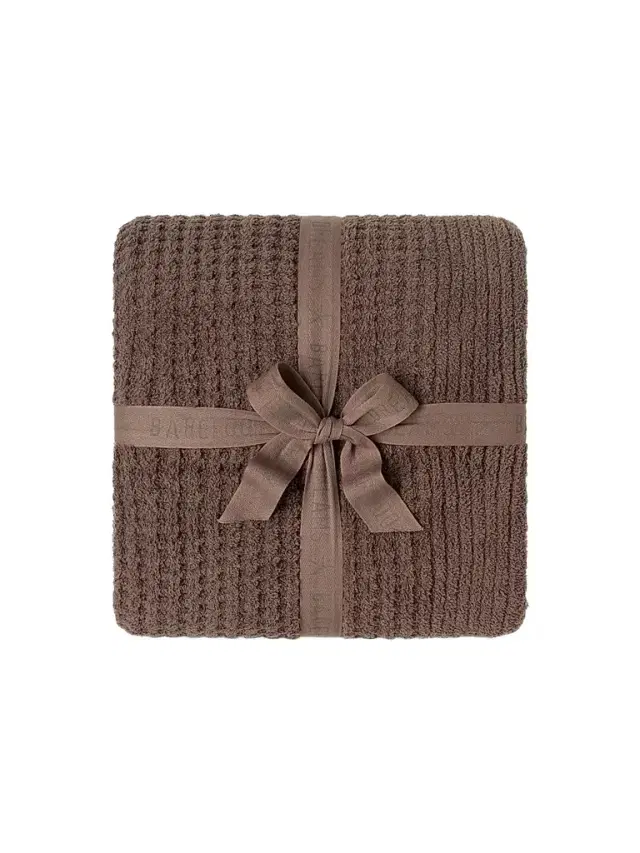 Barefoot Dreams Cozychic Waffle Throw - Sable