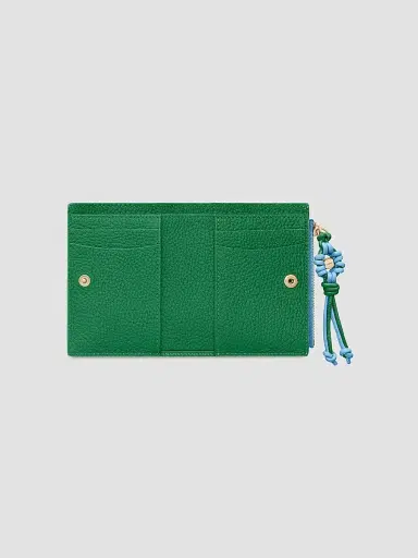MAISON de SABRÉ Women's Bloom Edition Leather Bifold Wallet - Sky Emerald | Thumbnail 4 MAISON de SABRÉ Women's Bloom Edition Leather Bifold Wallet - Sky Emerald | Thumbnail 4