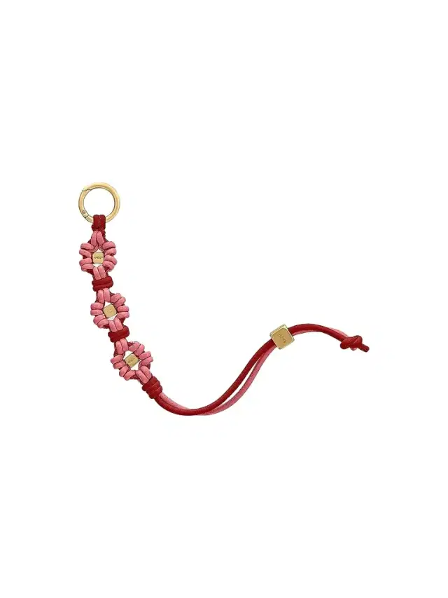 Maison de Sabre Women's Bloom Edition Leather Wristlet Charm - Candy Brick