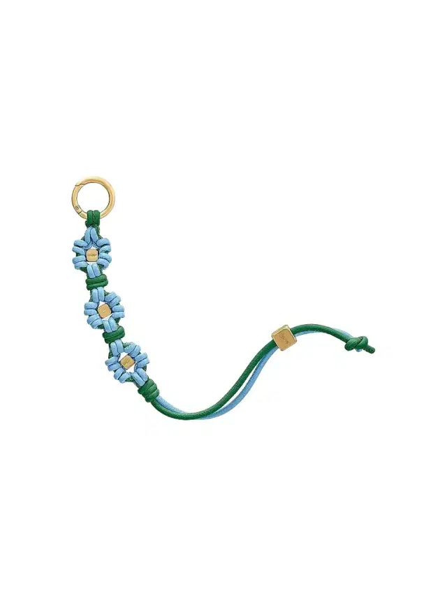 Maison de Sabre Women's Bloom Edition Leather Wristlet Charm - Sky Emerald