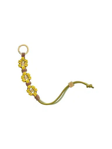 Maison de Sabre Women's Bloom Edition Leather Wristlet Charm - Daisy Sandstone | Thumbnail 1