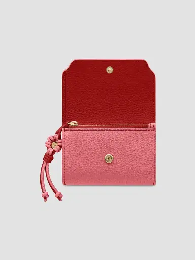 MAISON de SABRÉ Women's Bloom Edition Leather Trifold Wallet - Candy Brick | Thumbnail 3