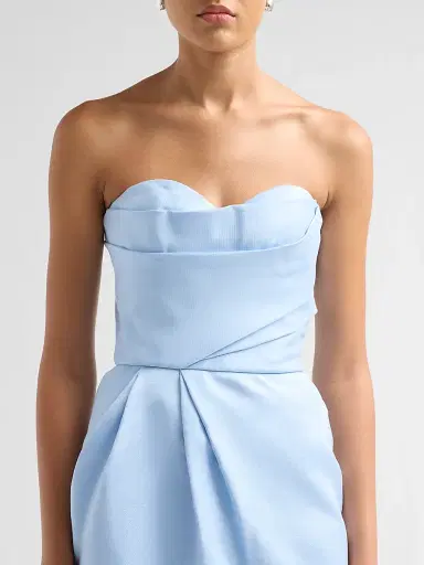 Monique Lhuillier Women's Strapless Draped Cocktail Dress - Breeze | Thumbnail 5