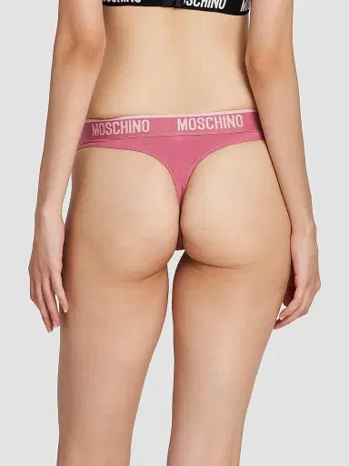 MOSCHINO Women's 2-Pack Logo-Waistband Thong - Pink | Thumbnail 4 MOSCHINO Women's 2-Pack Logo-Waistband Thong - Pink | Thumbnail 4