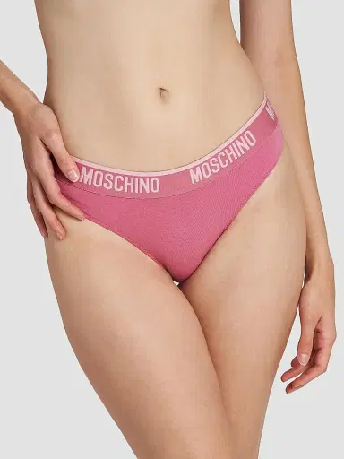 MOSCHINO Women's 2-Pack Logo-Waistband Thong - Pink | Thumbnail 5 MOSCHINO Women's 2-Pack Logo-Waistband Thong - Pink | Thumbnail 5