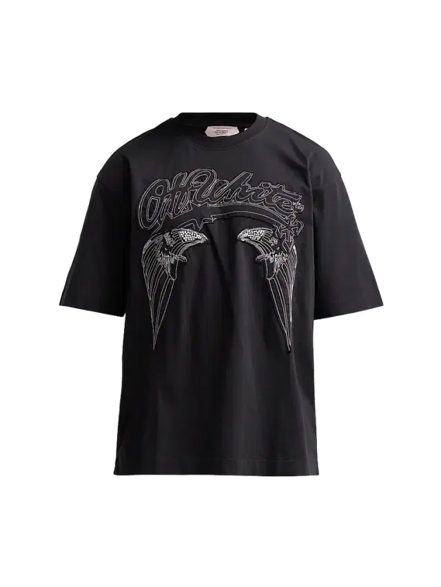 Off-White Men's Skyline Skate Cotton Crewneck T-Shirt