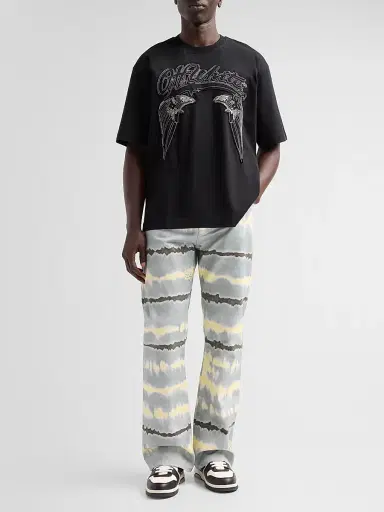 Off-White Men's Tie-Dye Slim Relaxed Jeans - Blue Grey | Thumbnail 2